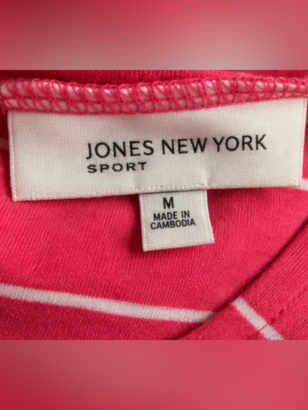 JONES NEW YORK Women’s 3/4 Sleeve One Gold Button Henley Lightweight All Cotton - Picture 5 of 5